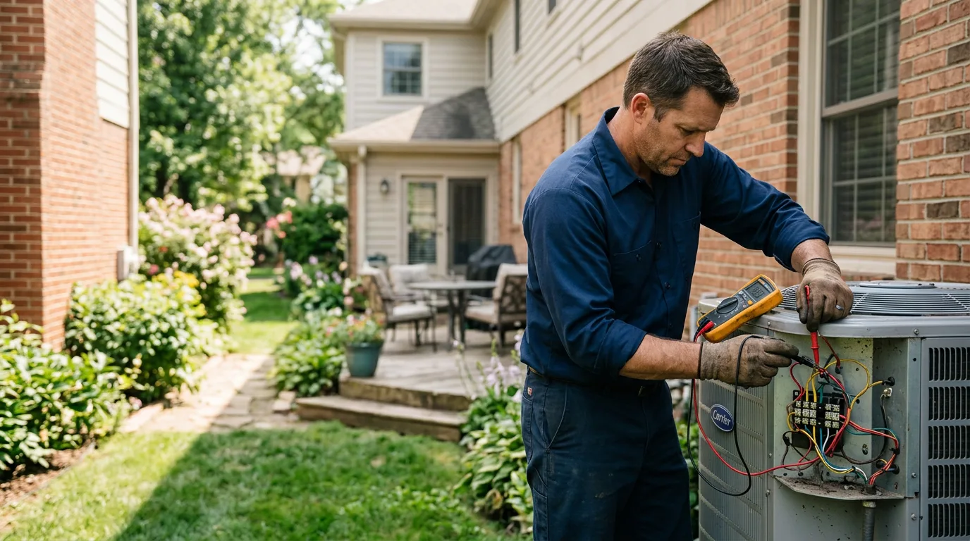 HVAC technician working near Gasport, NY
